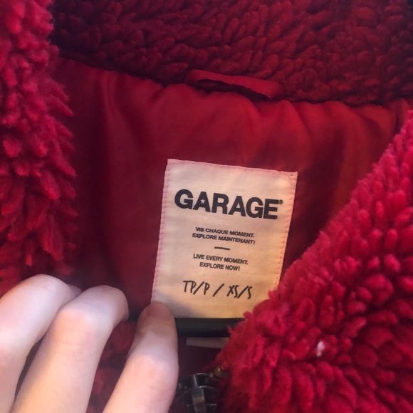 GARAGE • Red Sherpa Jacket - Picture 3 of 3
